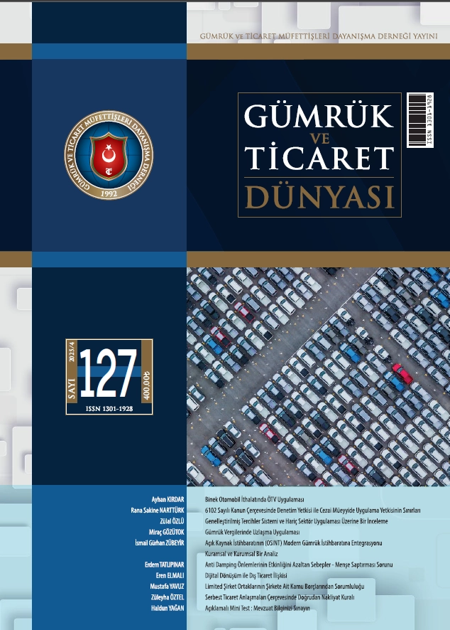 Gümrük ve Ticaret Dünyası Dergisi-Sayı: 127