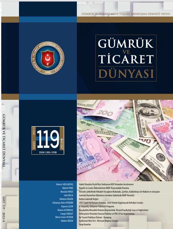 Gümrük ve Ticaret Dünyası Dergisi-Sayı:119