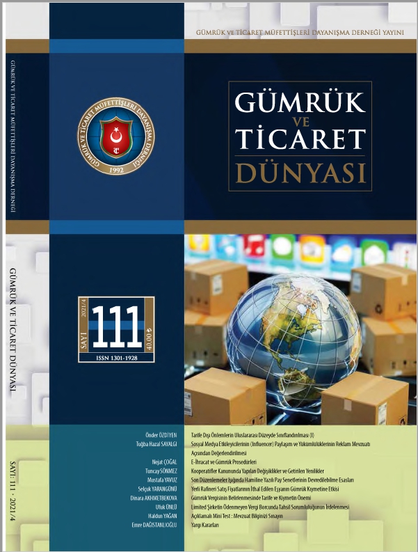 Gümrük ve Ticaret Dünyası Dergisi-Sayı:111